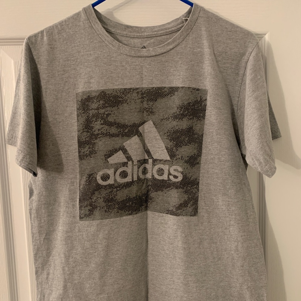 Grey Adidas Logo T-Shirt